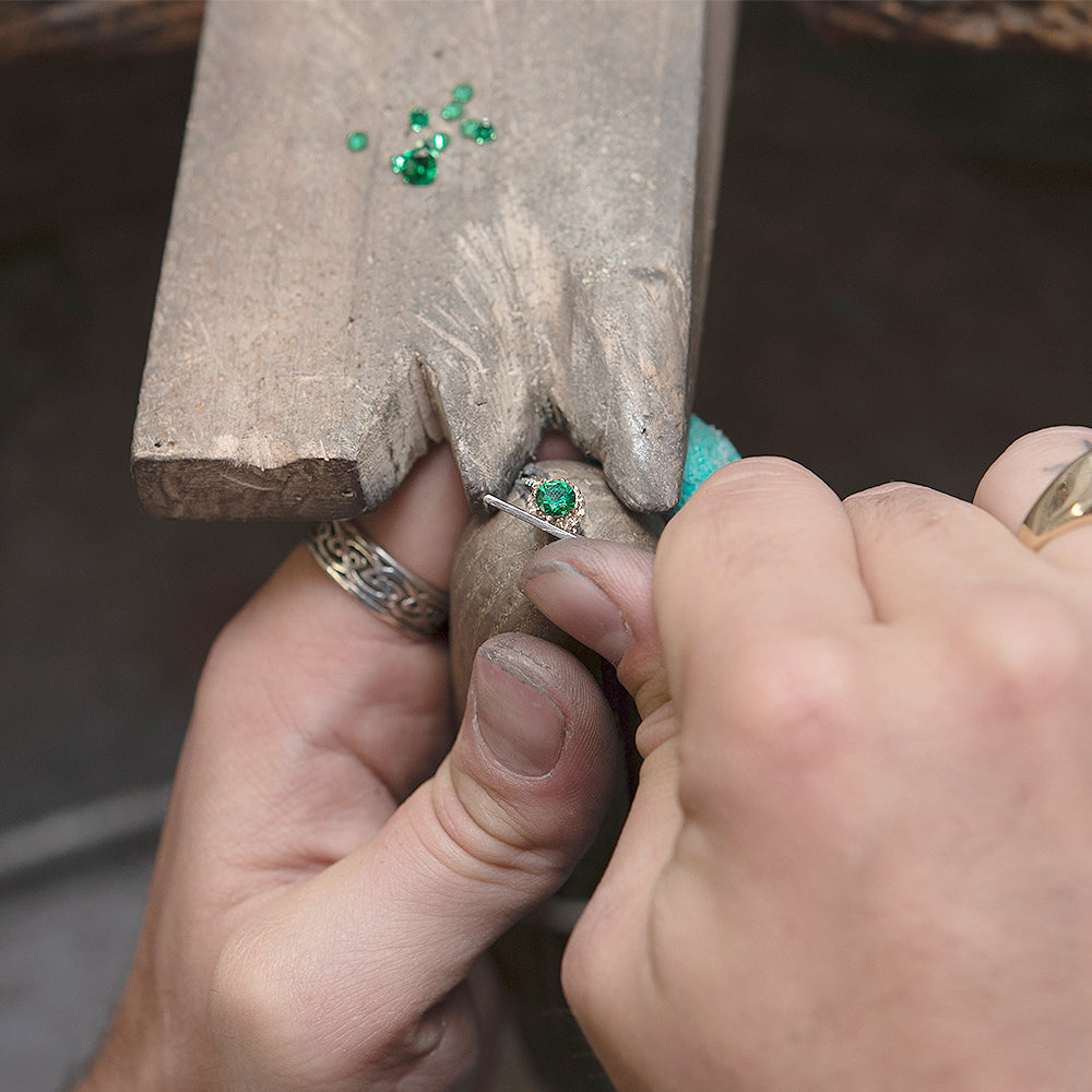 A remodelled engagement ring on the bench at Sonny's